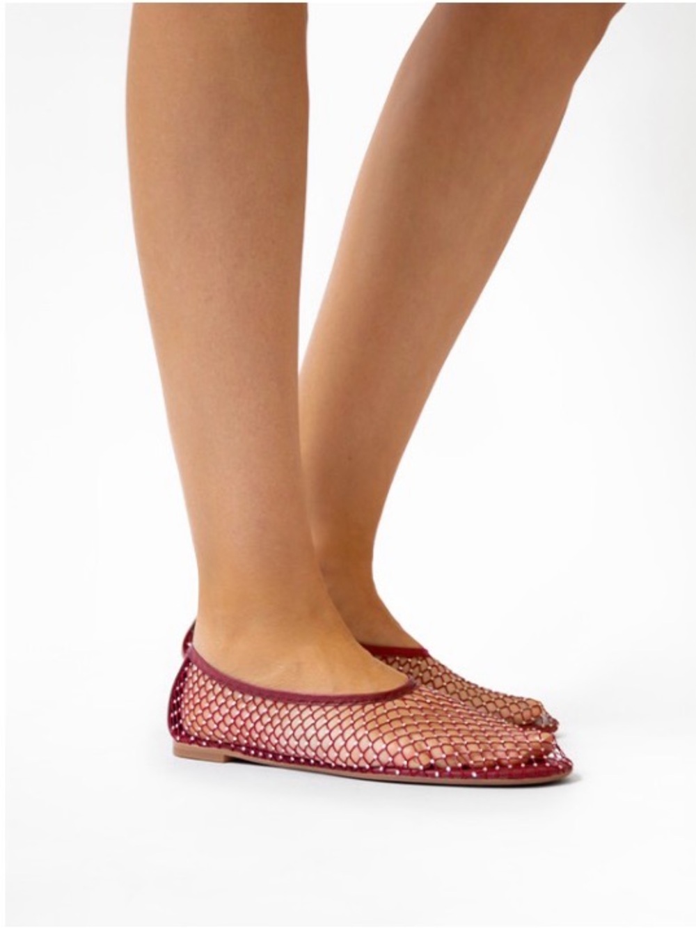 SENSO Burgundy Mesh Ballet Flats NWT